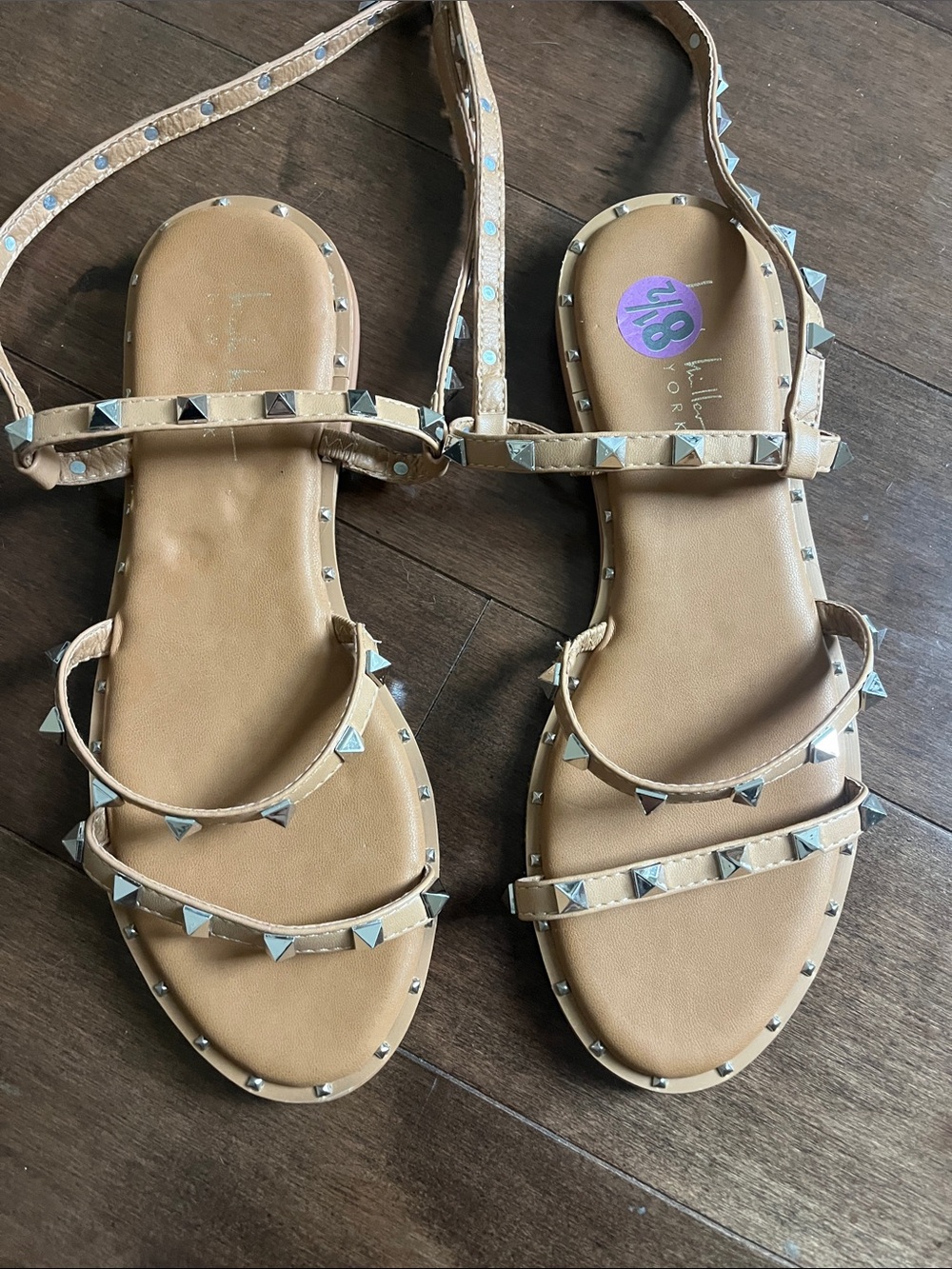 Nicole miller studded sandals New
